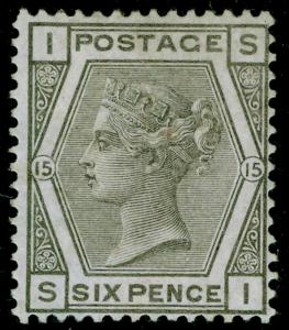 SG147, 6d grey plate 15, M MINT. Cat £500. SI