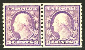 U.S. #493 MINT PAIR OG NH