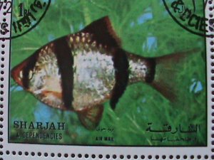 SHARJAH-1972 UNDER WATER WORLD- LOVELY TROPICAL FISHES-CTO S/S -VERY FINE