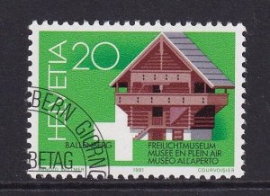 Switzerland  #694  cancelled 1981  Granary  Kiesen  20c