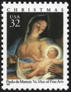 SC#3107 32¢ Madonna & Child Single (1996) MNH