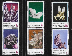 Romania 1985 Mineral Flowers Sc 3324-3329 MNH A3768