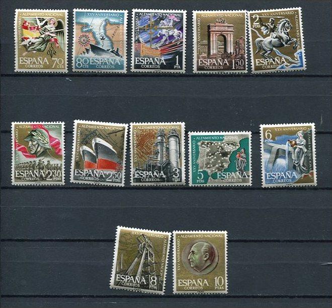 Spain 1961Sc 992-1003 Mi 1248-1259 MNH  25th Anniv Of National Upraising - 19...