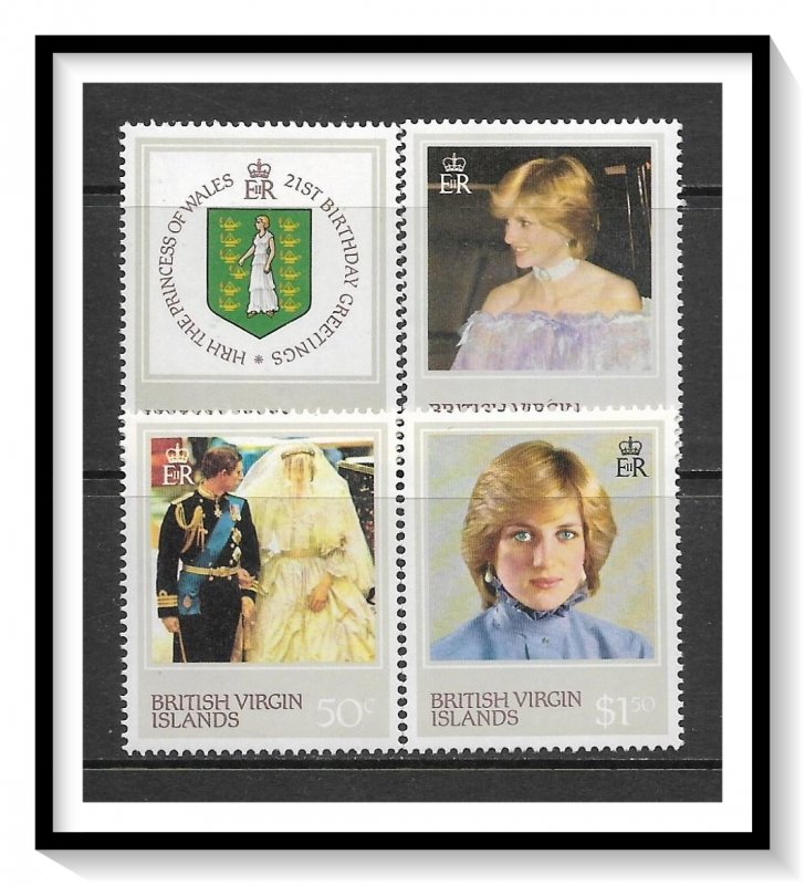 Virgin Islands #430-433 Princess Diana Issue Set MNH