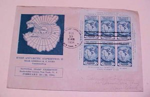 US  POLAR SHEETLET FD  NY 1934 FEB 10 EXPO