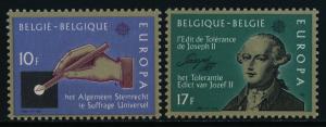 Belgium 1116-7 MNH EUROPA, Universal Suffrage