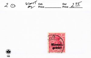 MEMEL LITHUANIA  2  michel 2   USED