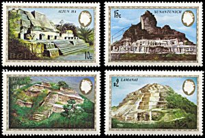 Belize 680-683, MNH, Mayan Monuments in Belize