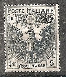 ITALY B 4 Mint OG 1916 Surcharged Semi-Postal  CV $21.