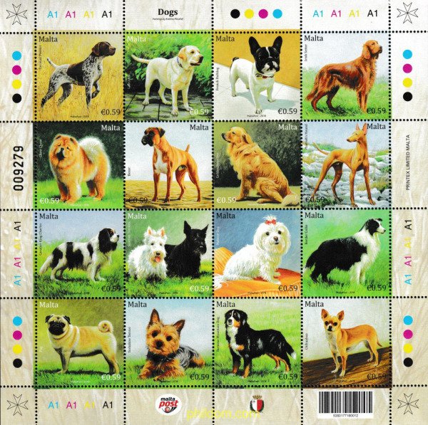 604391 MNH MALTA 2018 PERROS