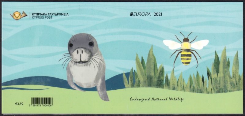 CYPRUS 2021 EUROPA CEPT WILD ANIMALS ENDANGERED WILDLIFE BOOKLET