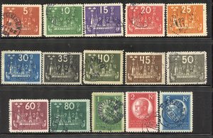Sweden # 197-212, Used.