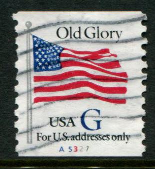 2890 US G Old Glory coil, used PNS #A5327