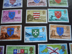 Stamps - Jersey - Scott# 137-155 - CTO Set of 19 Stamps