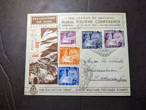 1937 Dutch East Indies Airmail Special Souvenir Cover Bandoeng to Batavia