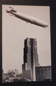 1968 USA Postcard Cover Rubber City Stamp Club Graf Zeppelin RPPC Akron OH