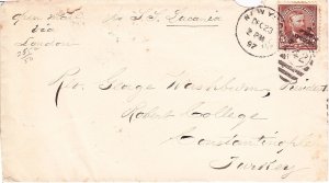 US 255 on Cover from New York to Constantinople Turkey OPEN MAIL S.S. Lucania