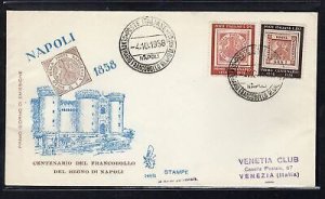 Italy FDC Venetia 1958 Centenary of the Kingdom of Naples not traveled