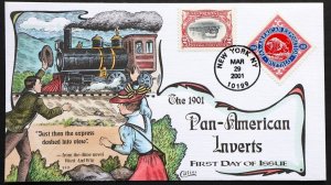 U.S. Used #3505b $2 Pan Am Invert 2001 Collins First Day Cover. Pristine!