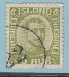 ICELAND  NUMERAL CANCELLATION 22 FLAGA