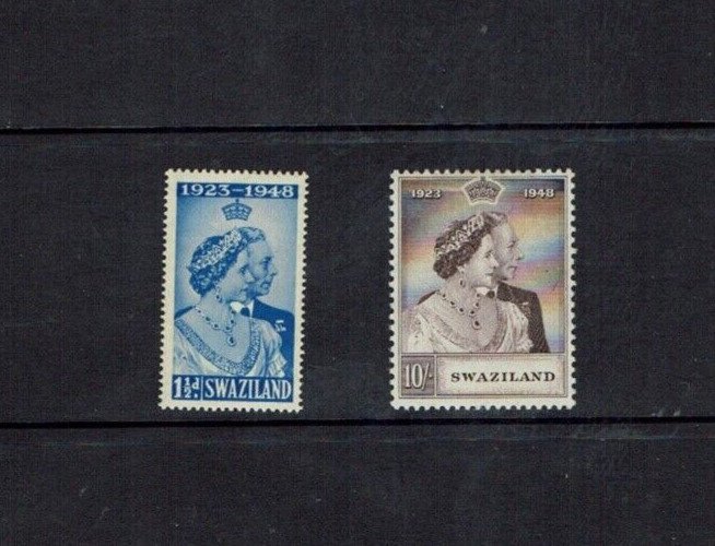 Swaziland: 1949, King George VI Royal Silver Jubilee, MNH set