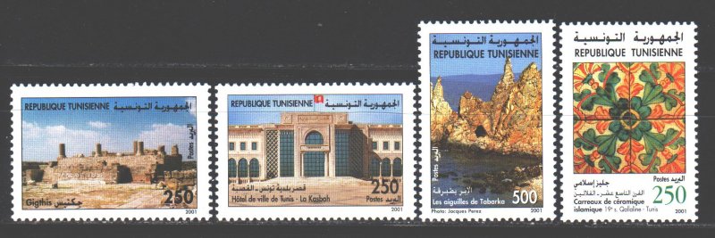 Tunisia. 2001. 1484-87. Tourism, hotels, excavations, ceramics. MNH.