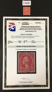 US STAMPS # 606 MINT OG NH ** PSE GRADED XF-SUP 95 CERT** SMQ $70  LOT #11658