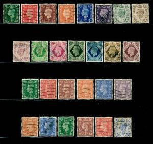 Great Britain - #235 - 285 King George VI (set of 27) - Used