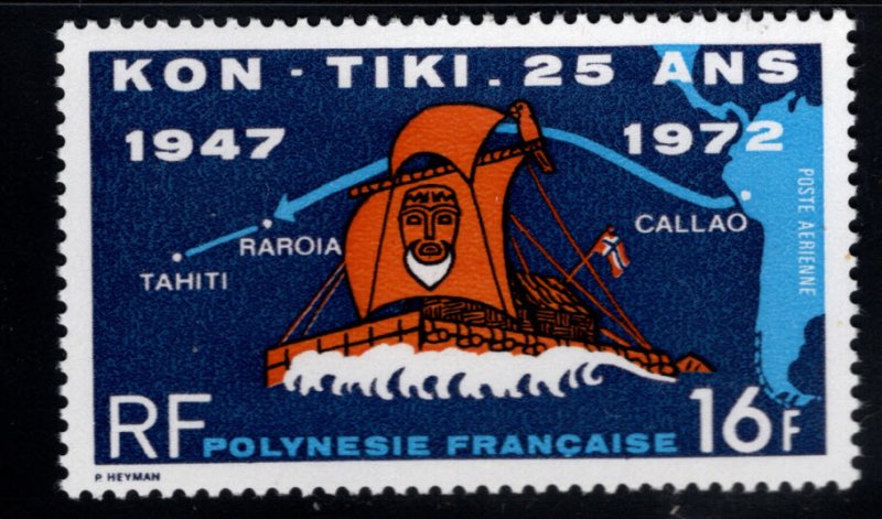 French Polynesia Scott C87 Kon Tiki 25th  MH*
