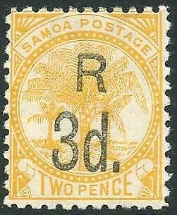 Samoa SG76a 3d on 2d yellow M/M Cat 11 pounds