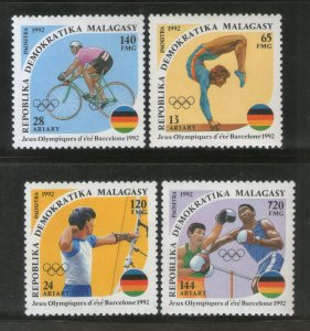 Malagasy 1992 Barcelona Olympic Games Sports Cycling Boxing Archery MNH # 854