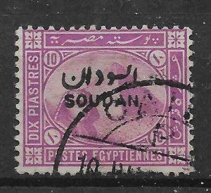 SUDAN SG9 1897 10p MAUVE USED