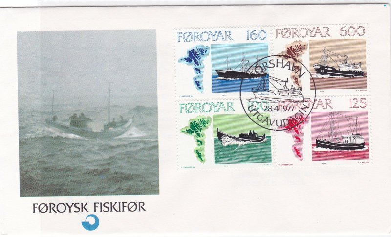 Faroe islands 1977 stamps cover R20398 