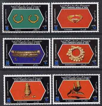 Yemen - Republic 1978 Silver Ornaments perf set of 6 unmo...