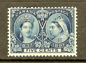 Canada, Scott #54, 5c Queen Victoria Jubilee, Fine Ctr, MH