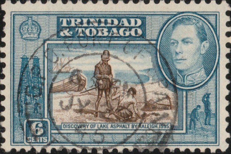 TRINIDAD & TOBAGO 1945 G.P.O. PORT OF SPAIN / TRINIDAD DS on SG250 - Ref.832k