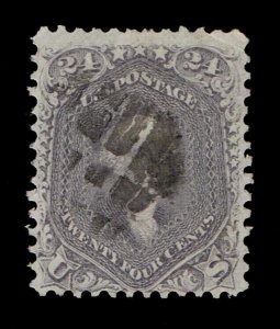 GENUINE SCOTT #78 VF USED 1862 LILAC CONTEMPORARY PADDLE CORK CANCEL - SCV $350