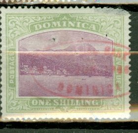 AA: Dominica 31 used TR corner thin CV $52.50