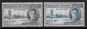 Falkland Islands Scott #'s 97 - 98 MNH