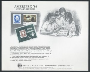 U.S. #SC112 NH Ameripex '86 Souvenir Card
