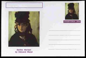 CHARTONIA, Fantasy - Berthe Morisot Portrait - Postal Stationery Card...