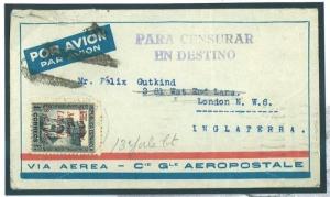 DBZ162 1937	SPAIN Malaga via FRANCE Marseille Airmail Civil War/GB London