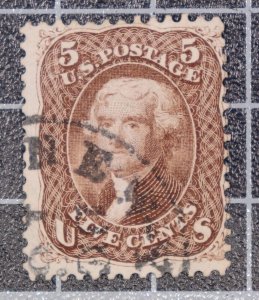 Scott 76 - 5 Cents Jefferson - Nice Stamp - SCV - $125.00 