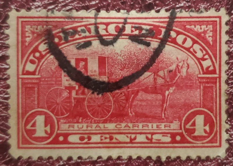 US Q4, 1913 Parcel post, Rural Carriers, Cat. value - $3.50