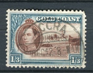 GOLD COAST; 1938 early GVI Pictorial issue fine used 1s.3d. value, Accra