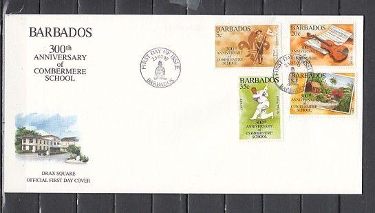 Barbados, Scott cat. 896-899. School issue. Scouts & Cricket. First day cover.