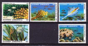 GREECE 1616-20 MNH 1988 Marine Life