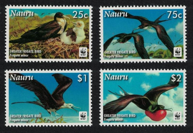 Nauru WWF Greater Frigate Bird 4v SG#681-684 MI#690-693 SC#589-592