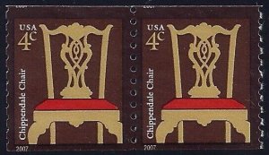 3761 - Miscut Error / EFO Pair W/ Partial 2007 at Top Chippendale Chair Unused 