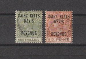 ST KITTS & NEVIS 1885 SG R5/6 USED Cat £92